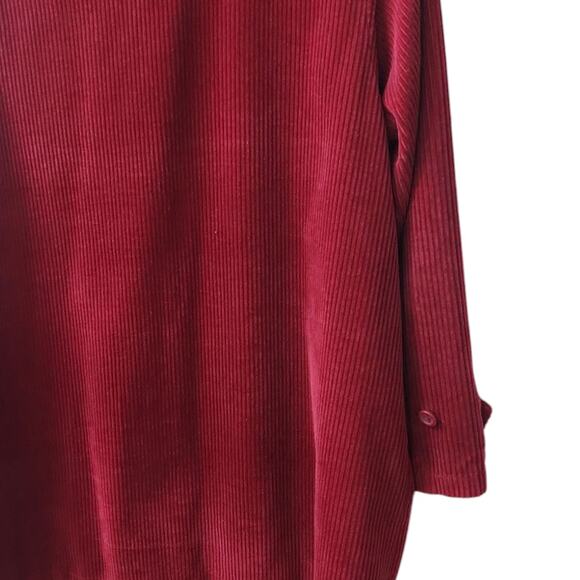 Willow Lane Red Corduroy Shacket Size 1X - Picture 4 of 13